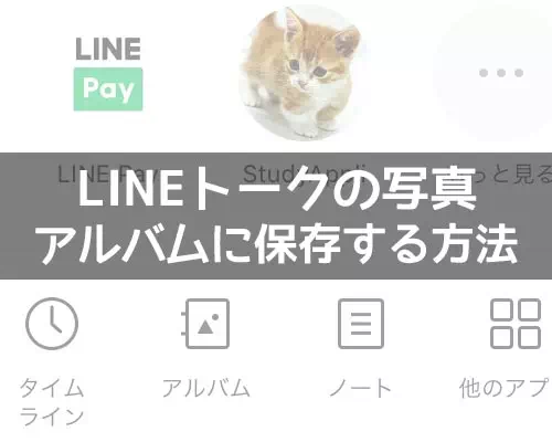 LINEの写真をアルバムに保存する方法!複数枚の写真をまとめて保存できます