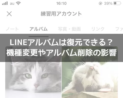 LINEアルバムは復元できる?機種変更やアルバム削除の影響