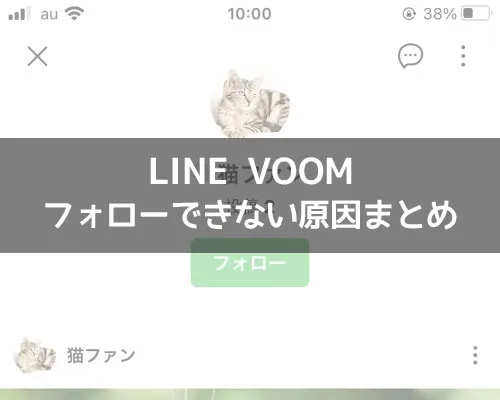 LINE VOOMでフォローできない原因!設定やブロックが影響してるかもしれません